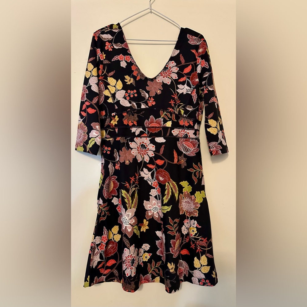 Title nine Black and Red Fit and Flare Midi Dress